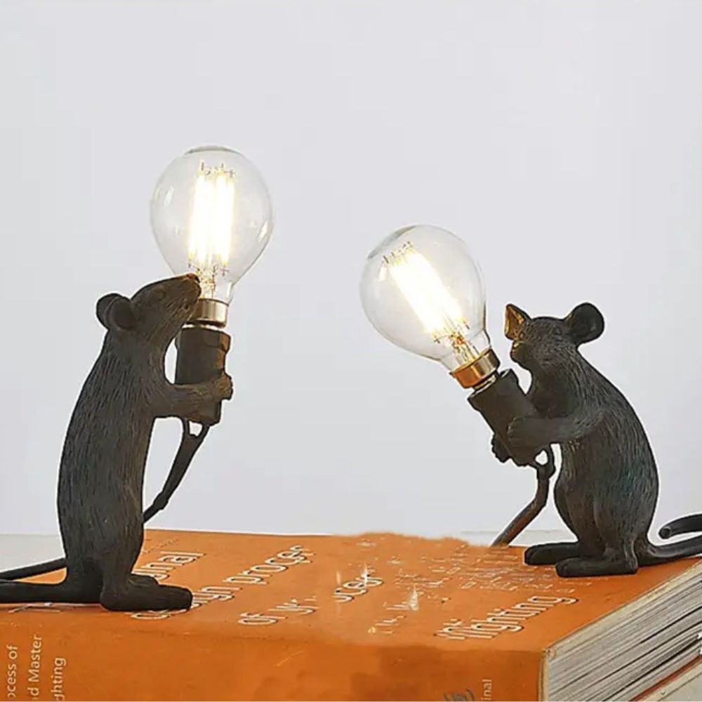 Artistic Resin Mouse Lamp