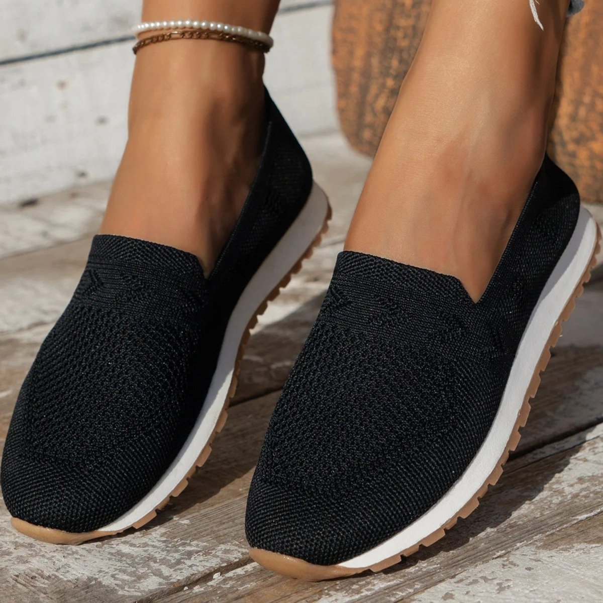 Breathable Knit Comfort Slip Ons
