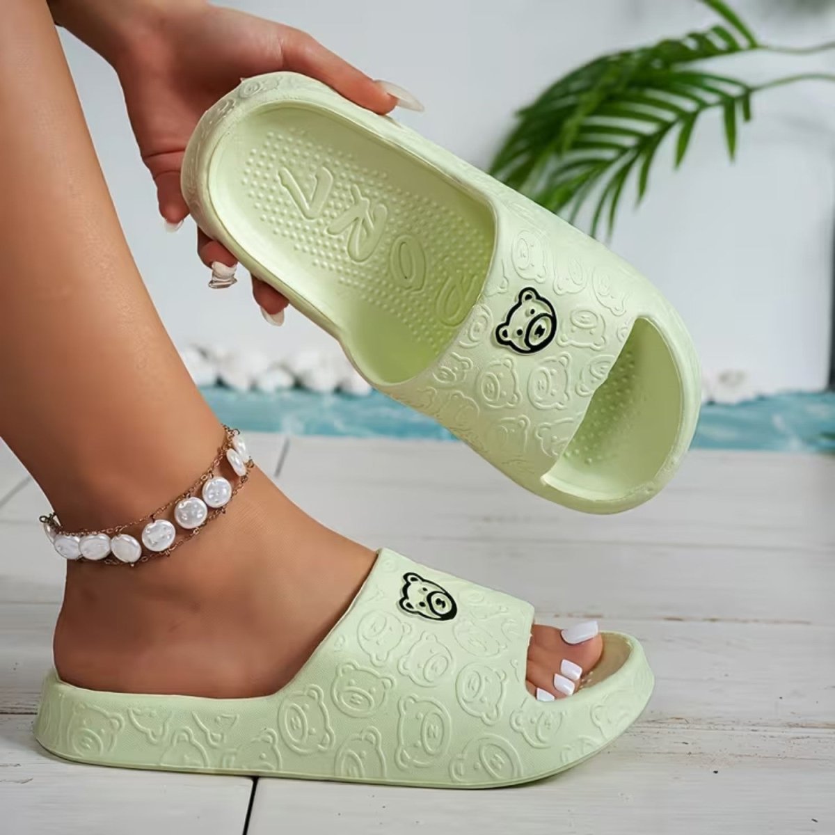 Cute Bear EVA Slides for Women