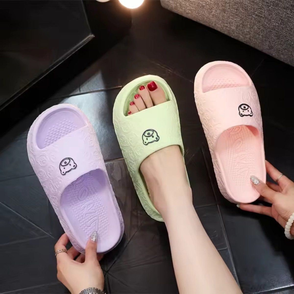 Cute Bear EVA Slides for Women