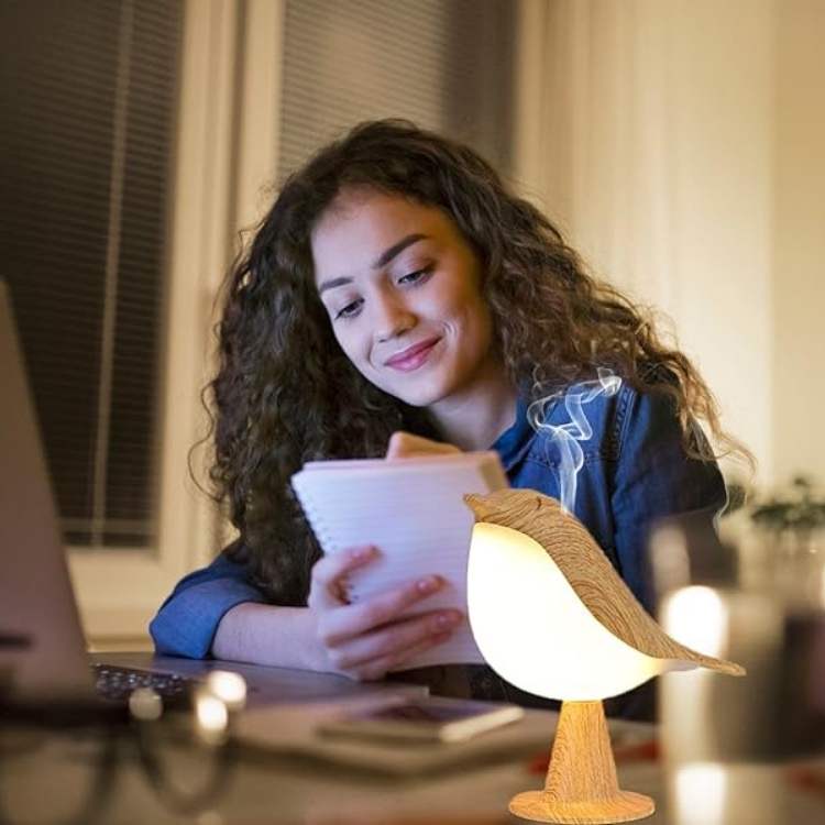 FeatherGlow Touch Lamp