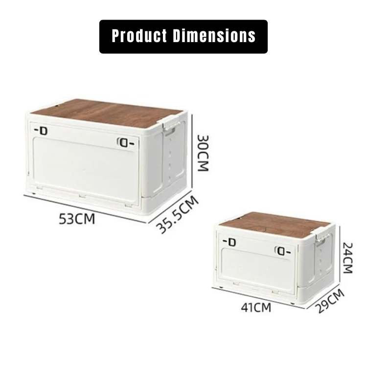 Foldable Outdoor Storage Box with Cutting Board Lid – Lightweight, Durable & Space-Saving