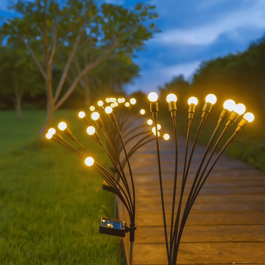 GlowNest – Solar-Powered Firefly Garden Lights