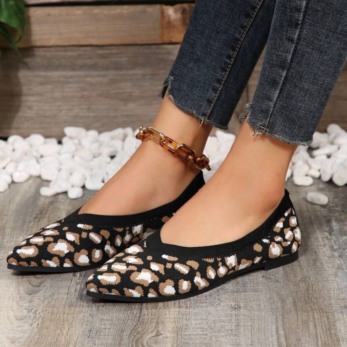 Leopard Print Comfort Flats