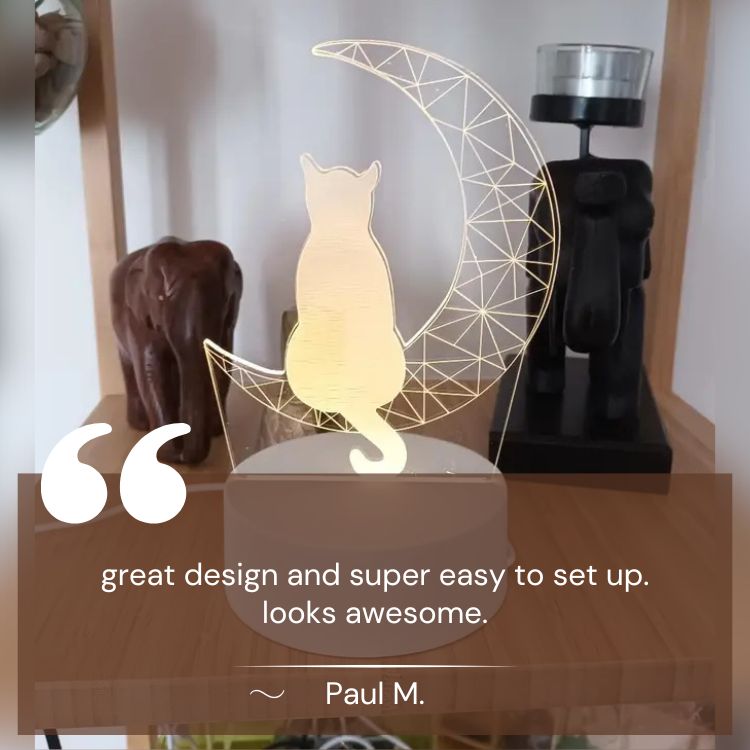 Lunar Cat 3D Night Light