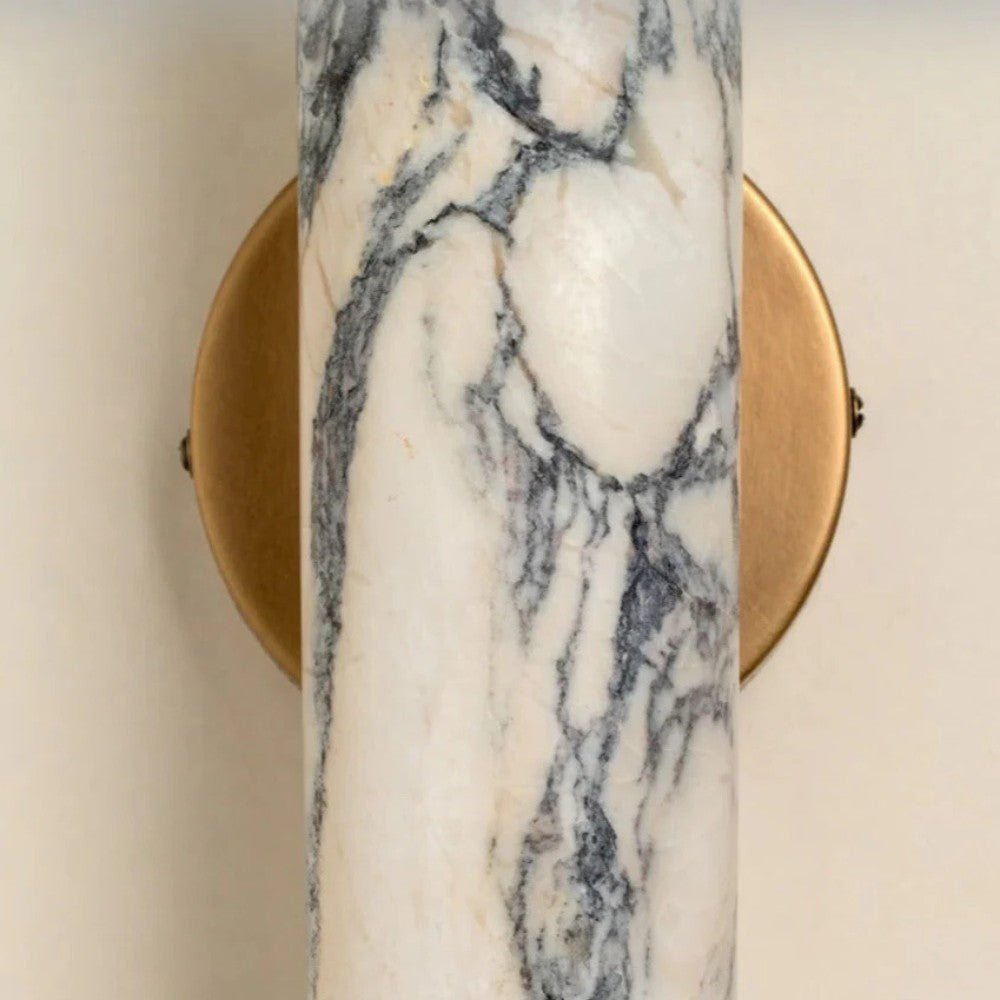 Marble Cylinder Brass Wall Light
