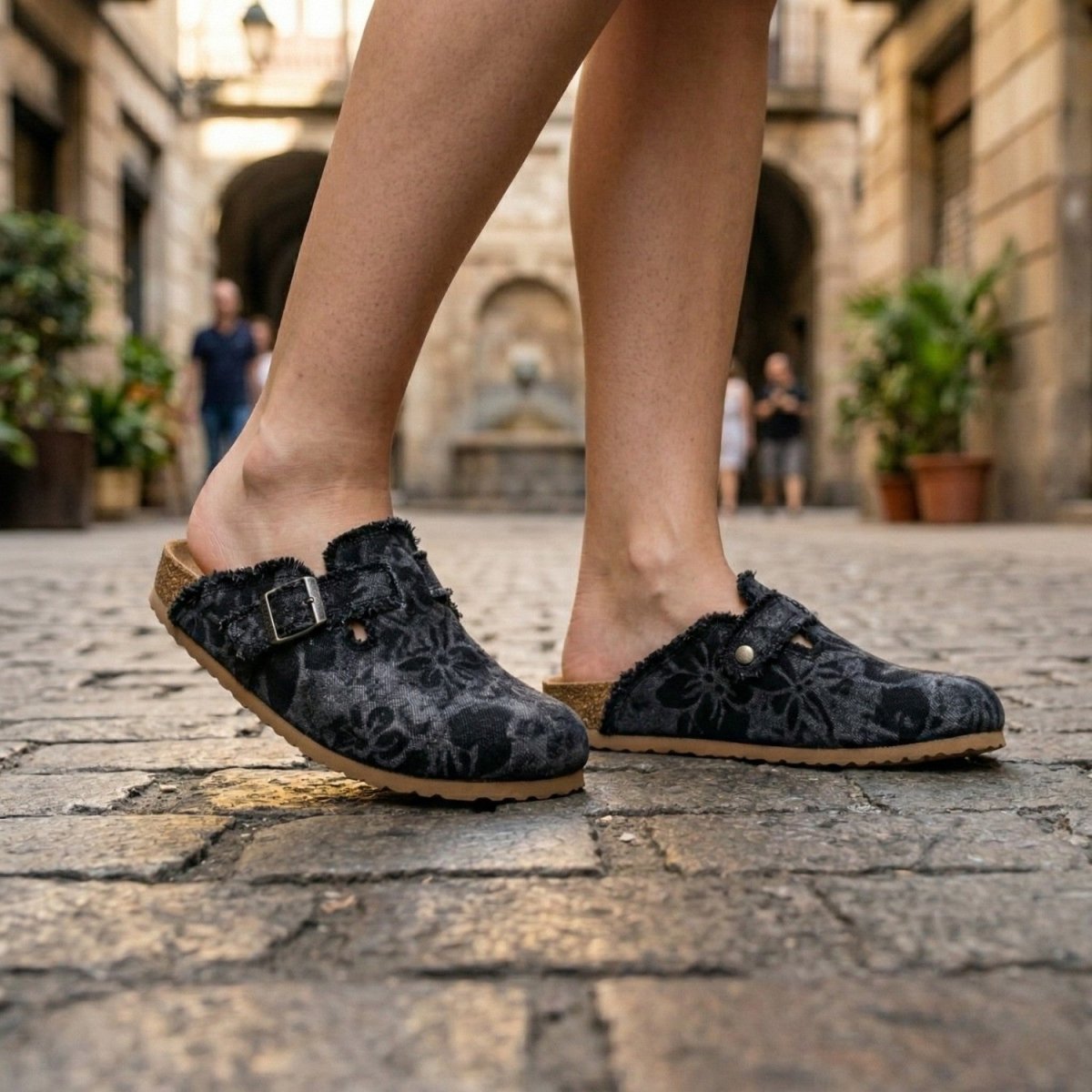 Plush Buckle Comfort Slippers