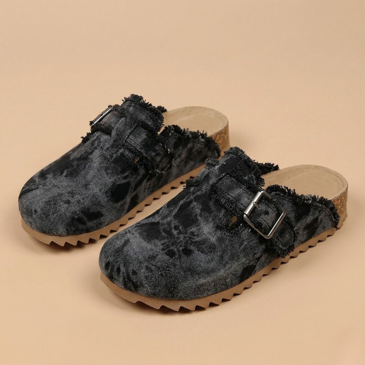 Plush Buckle Comfort Slippers