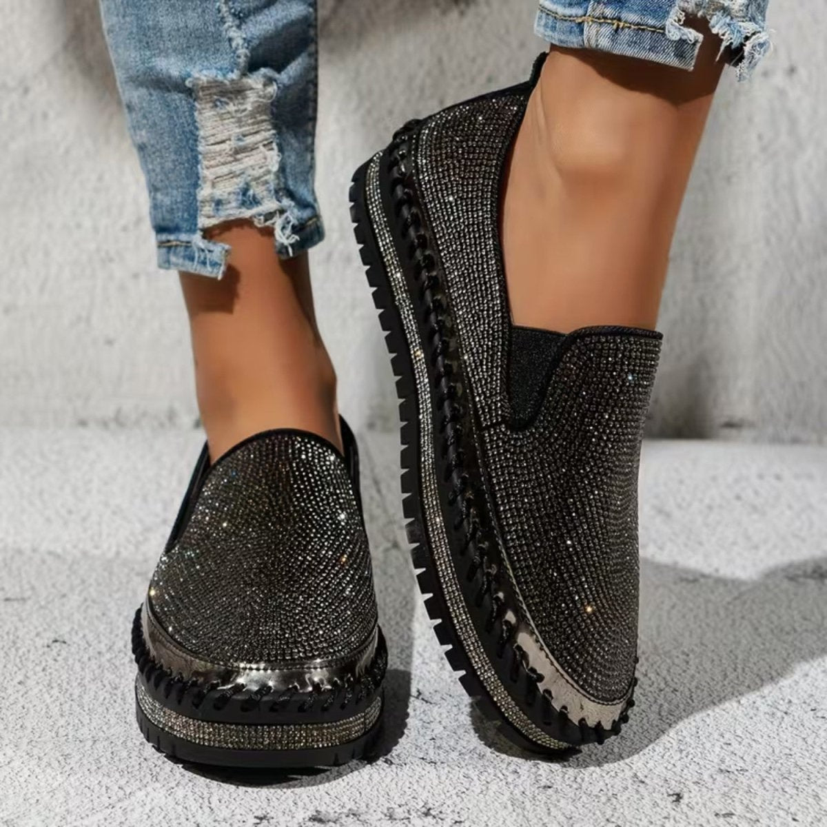 Sparkle Comfort Slip On Loafers