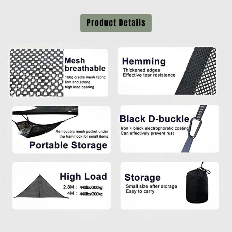 Triangle Mesh Camping Hammock