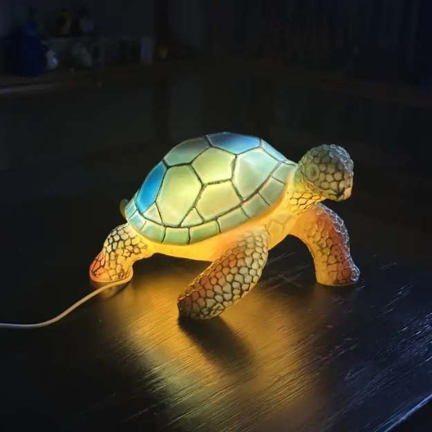 Vintage Turtle Table Lamp