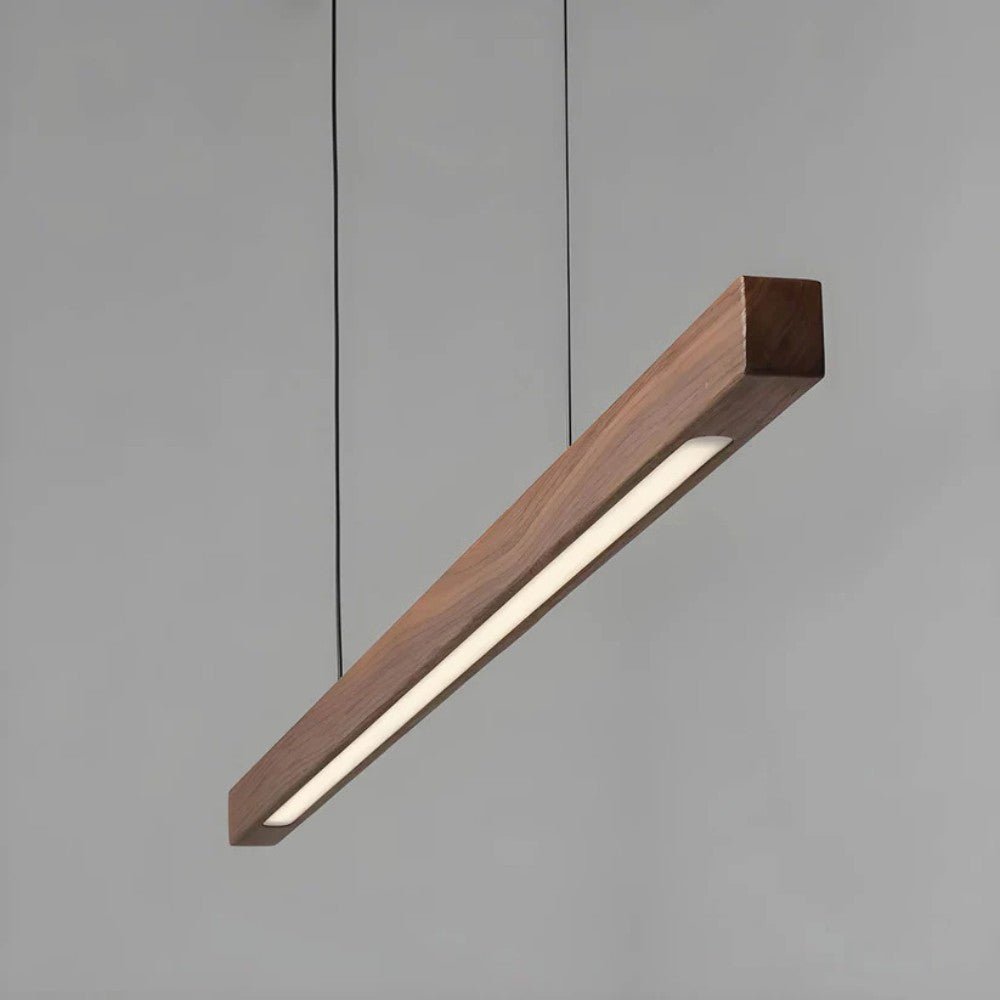 Wooden Linear Pendant Light for Kitchen