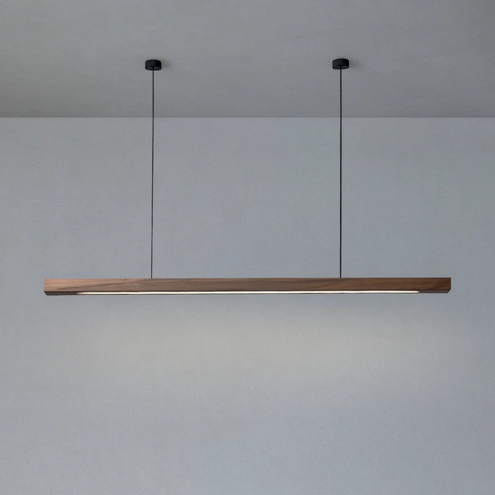 Wooden Linear Pendant Light for Kitchen