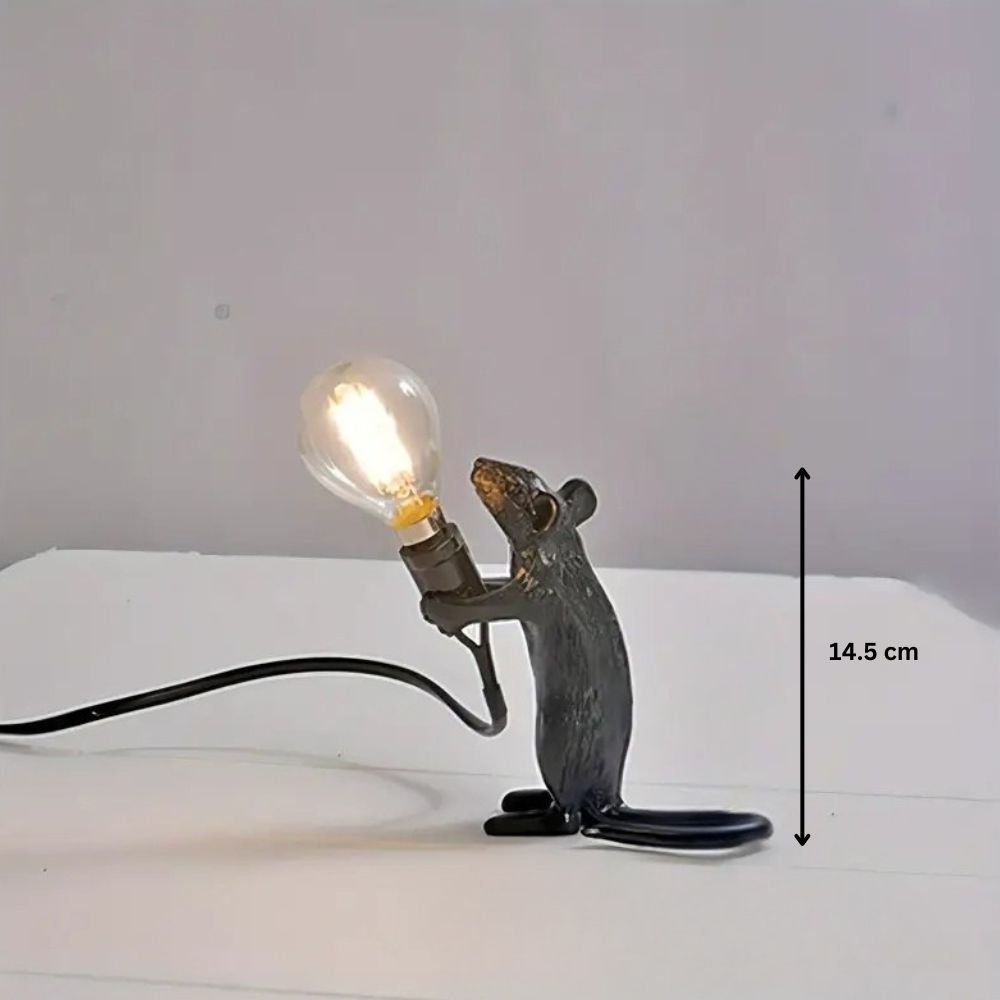 Artistic Resin Mouse Lamp
