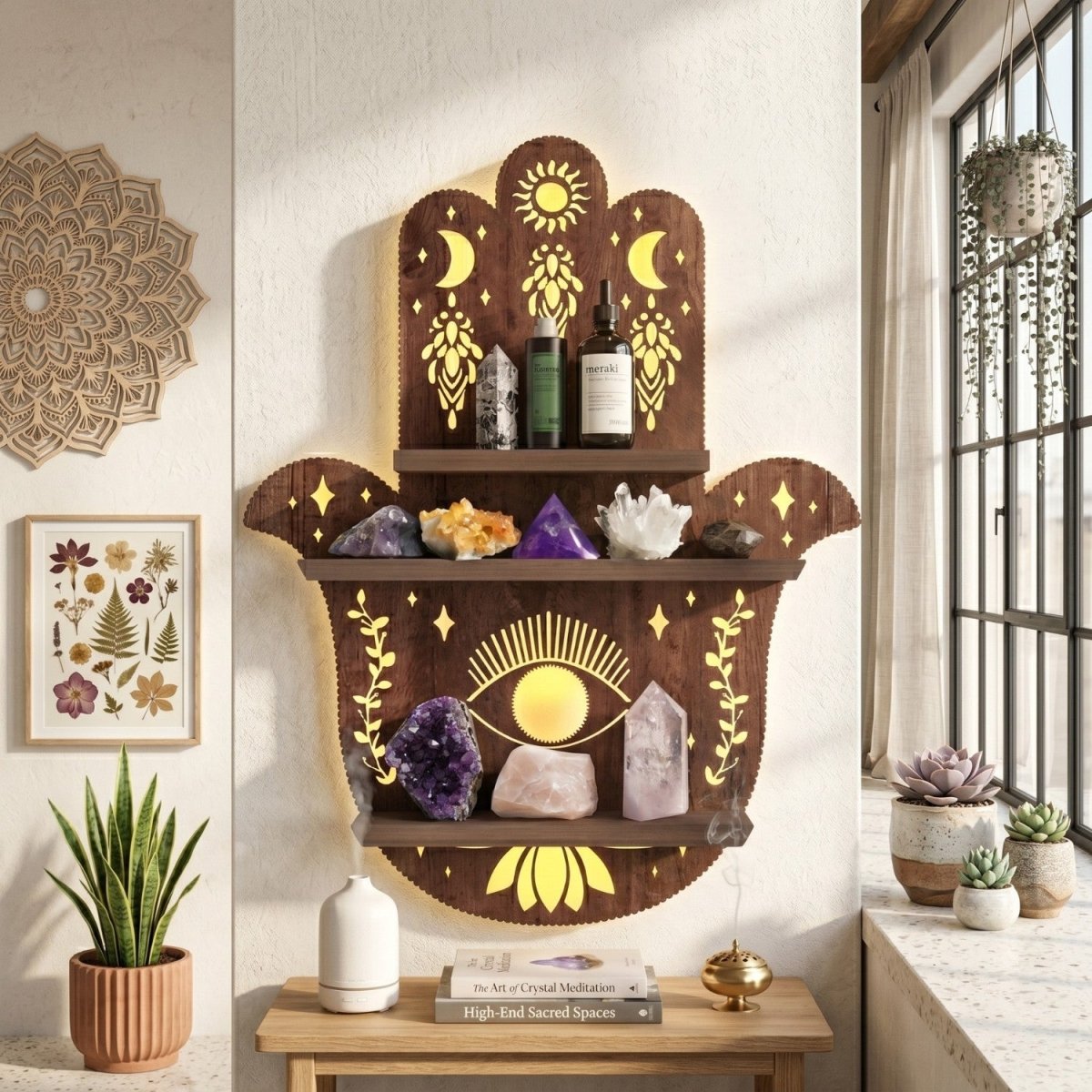Boho Hamsa Light Shelf