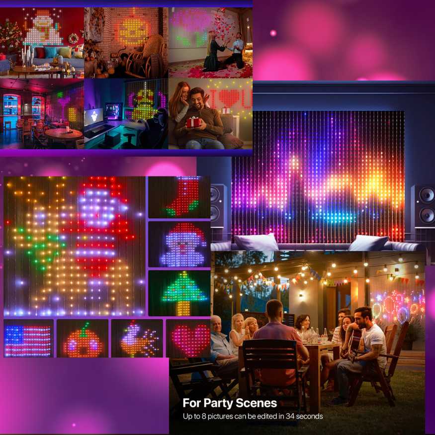 ColorWave LED Curtain Sync Lights