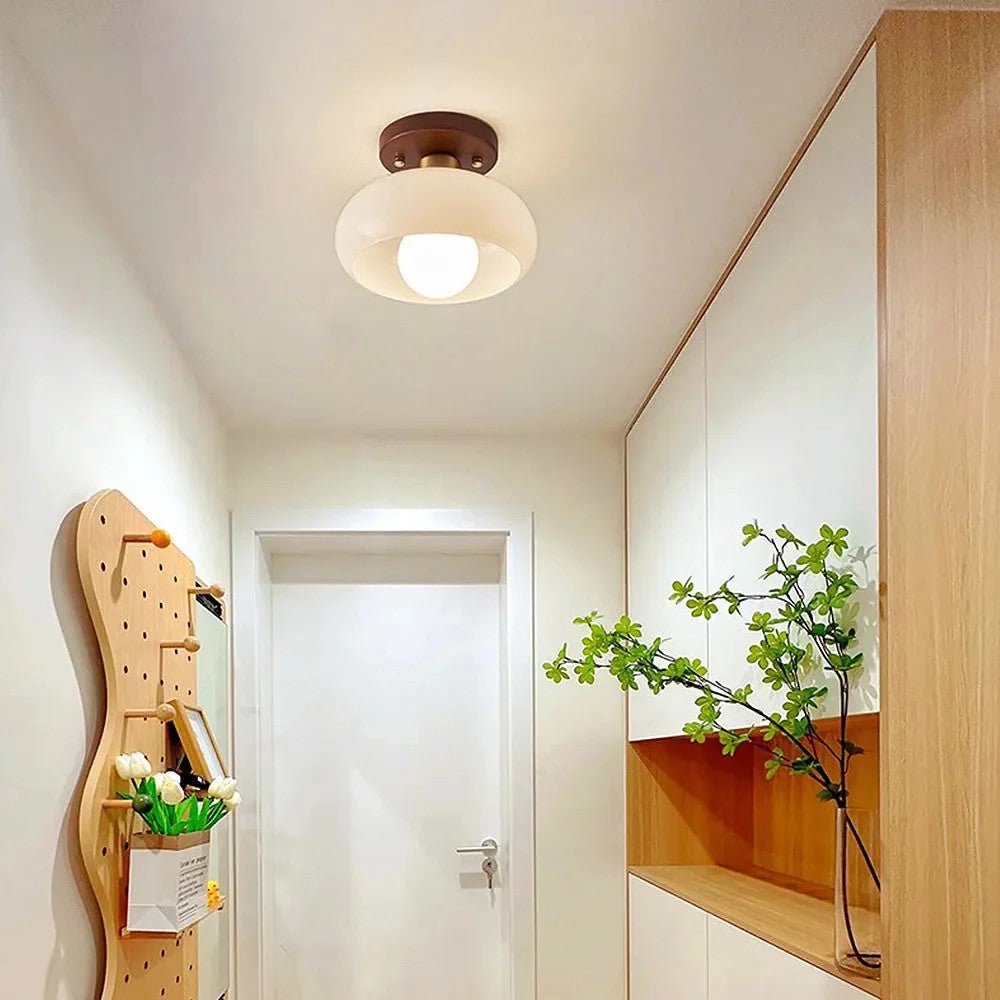 Cream Glass Ceiling Light