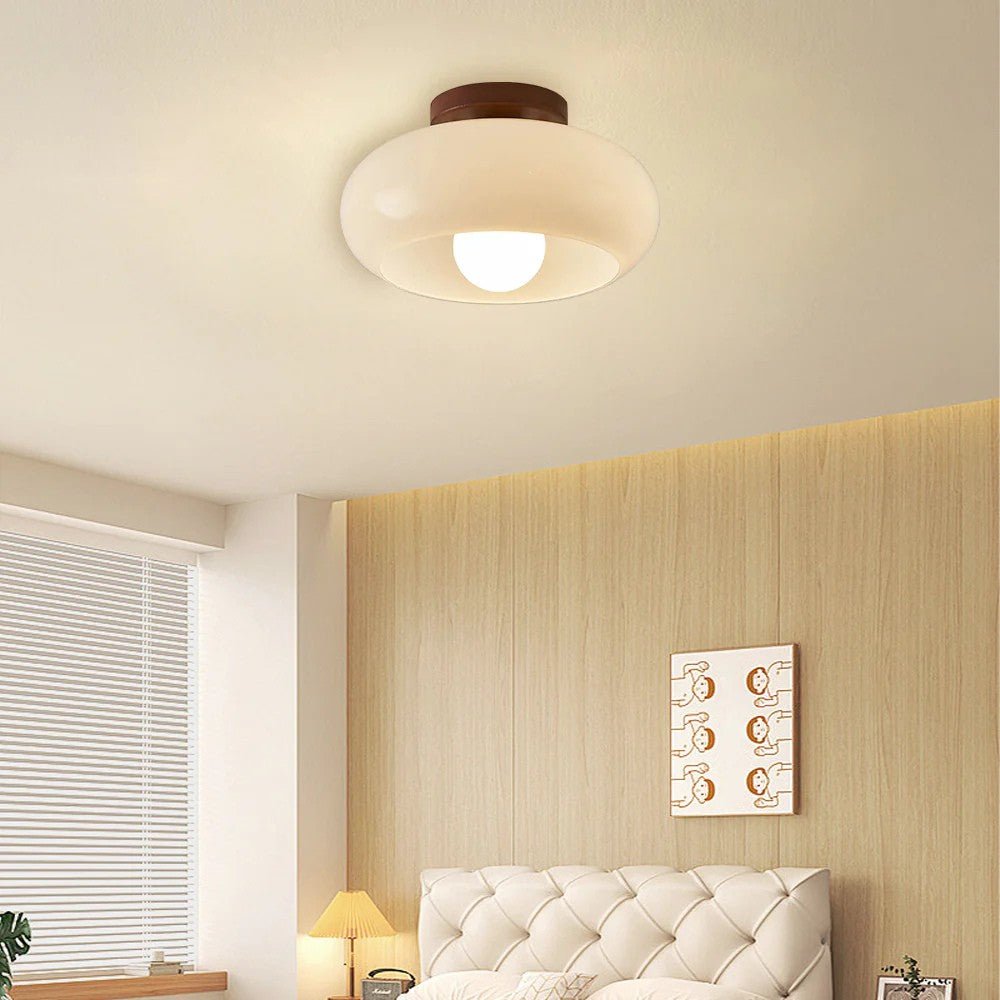 Cream Glass Ceiling Light