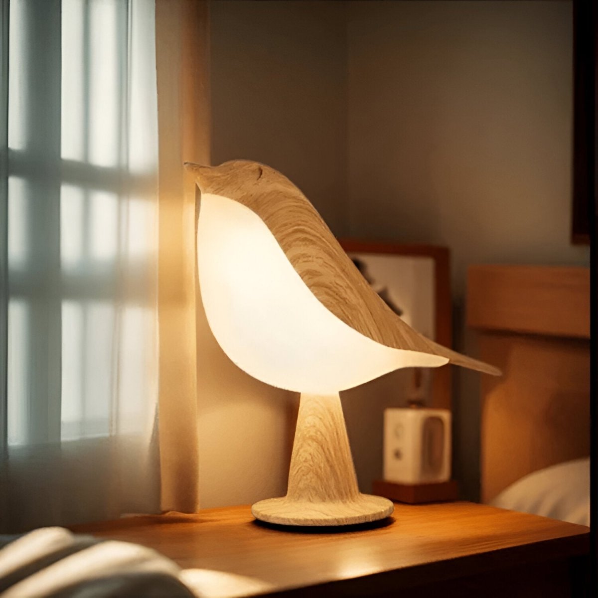FeatherGlow Touch Lamp