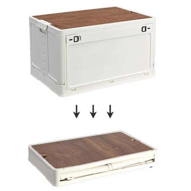 Foldable Outdoor Storage Box with Cutting Board Lid – Lightweight, Durable & Space-Saving