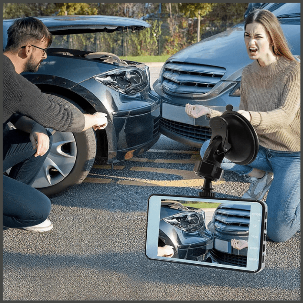 Front & Rear Dash Cam with Night Vision – 1080P HD Recording