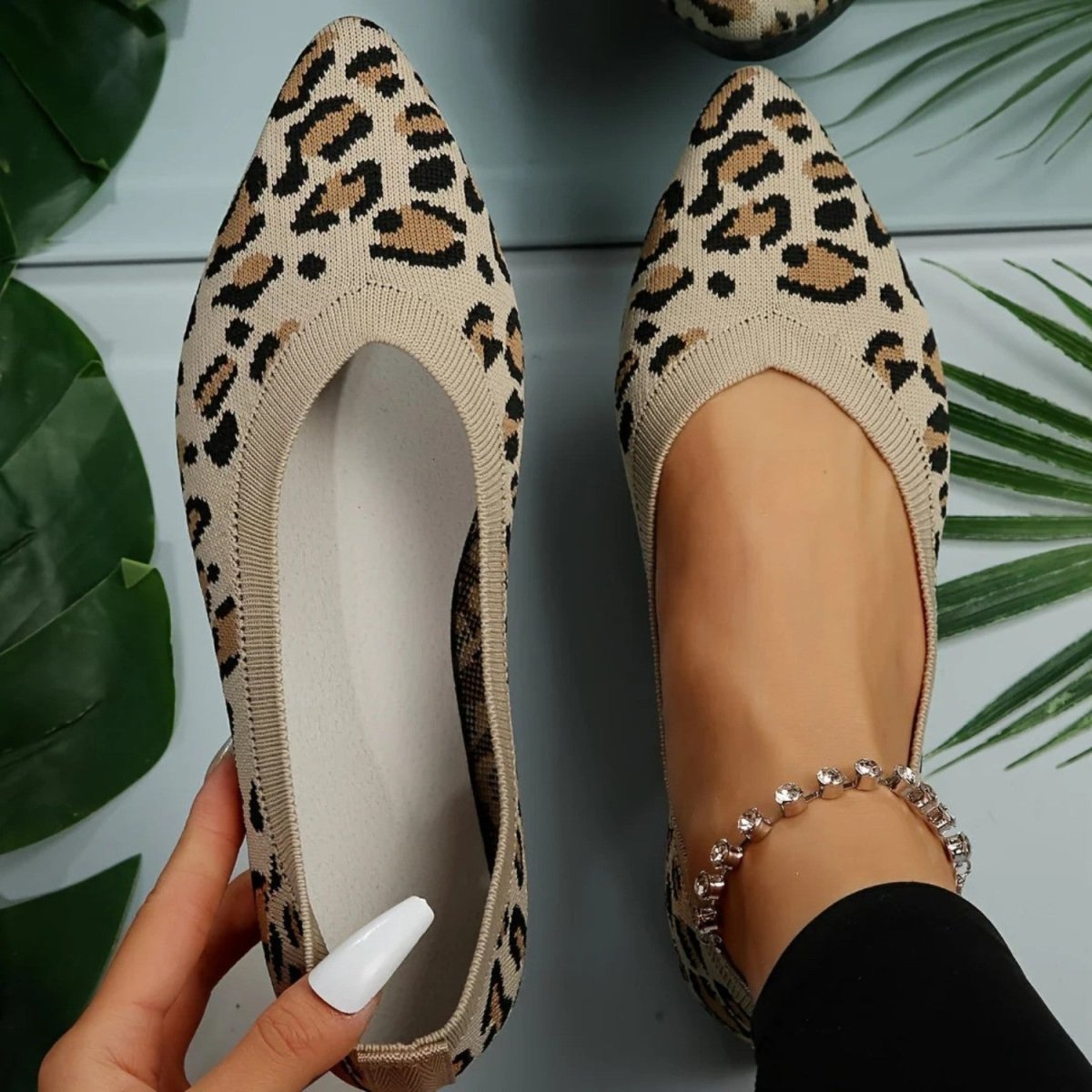 Leopard Print Comfort Flats