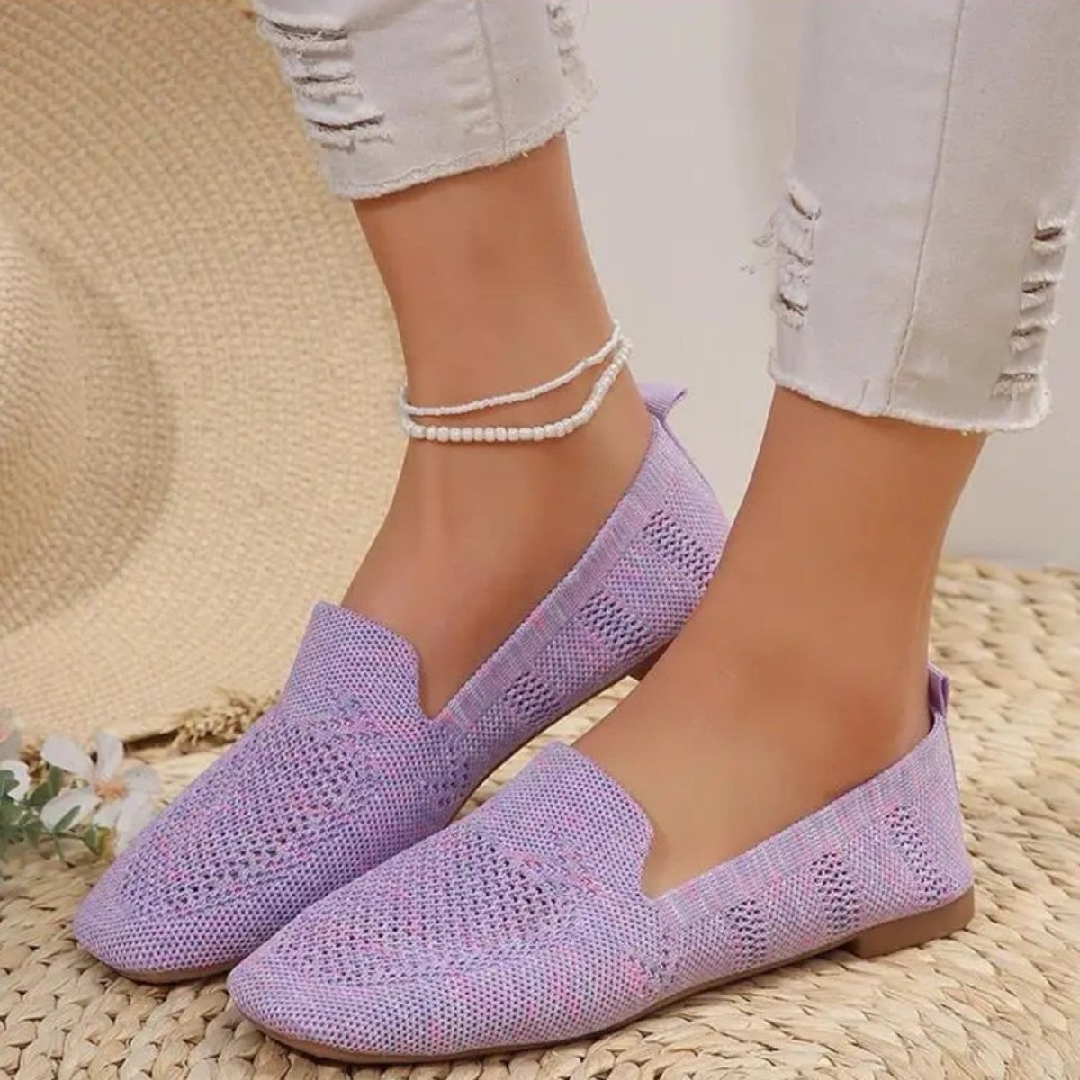 Lightweight Breathable Comfort Flats