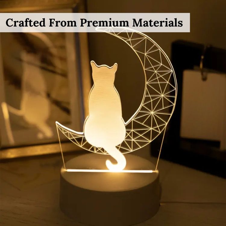 Lunar Cat 3D Night Light