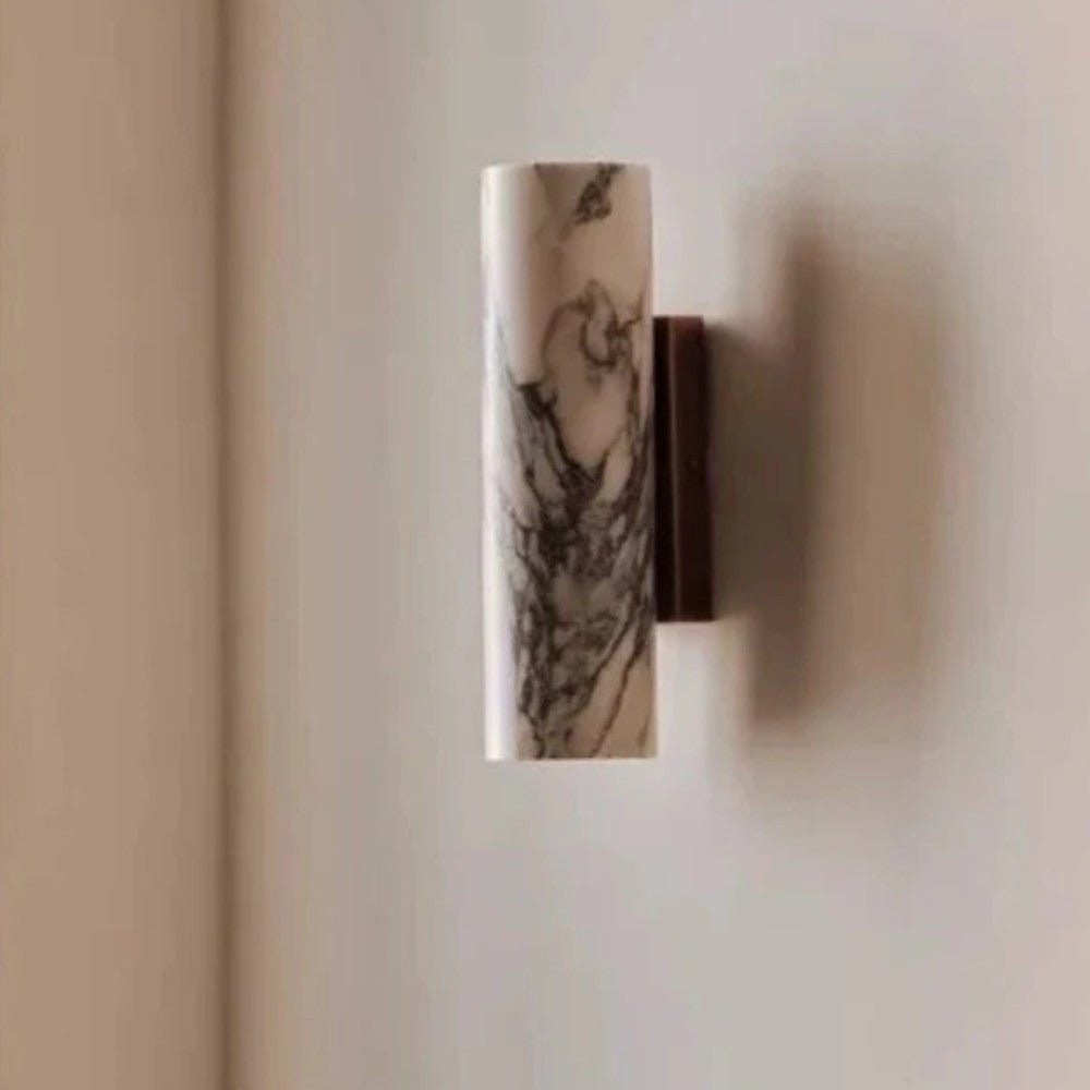 Marble Cylinder Brass Wall Light