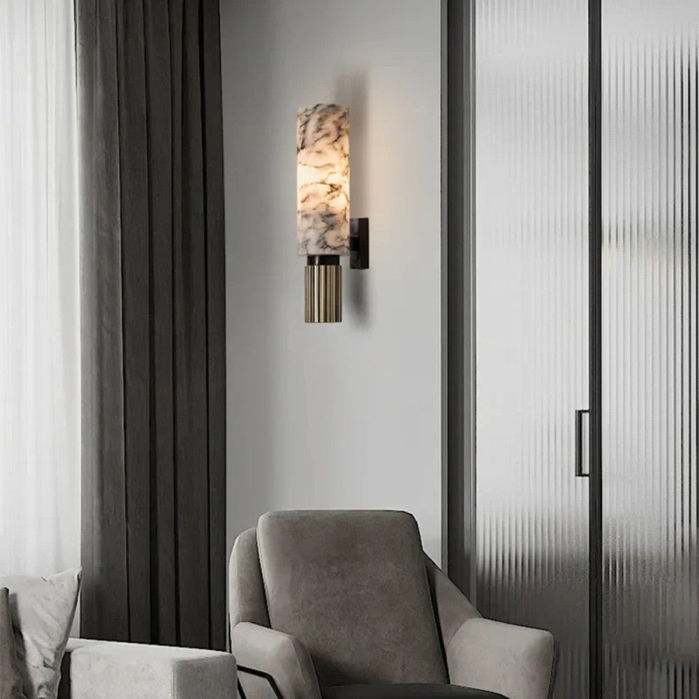 MarbleGlow Vertical Wall Light