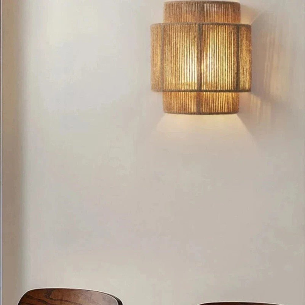 Natural Rattan Weave Wall Light