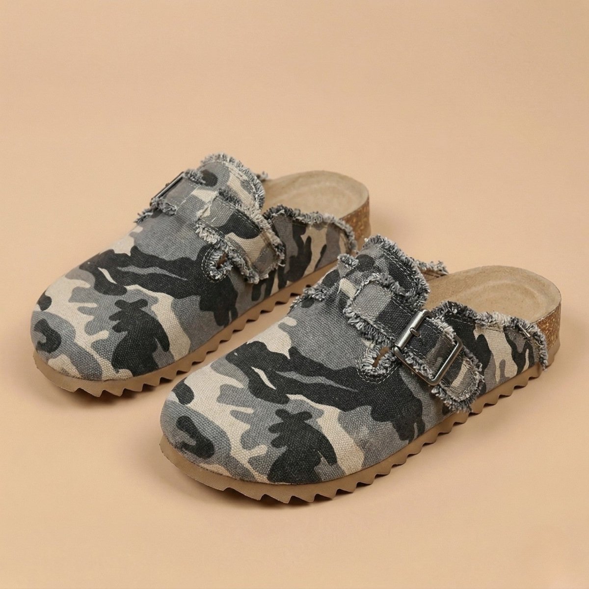 Plush Buckle Comfort Slippers