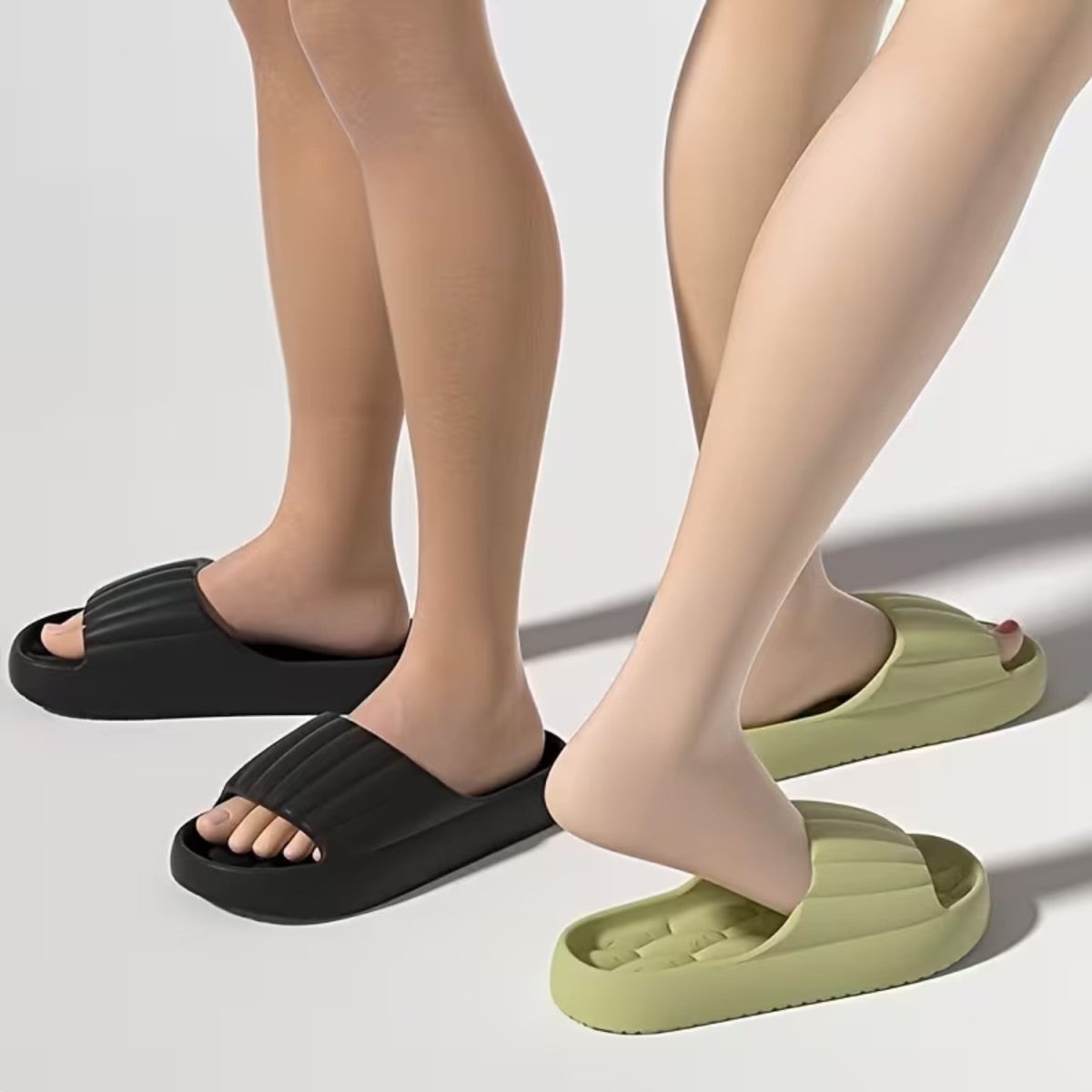 Round-Toe Soft-Sole EVA Slides for Women