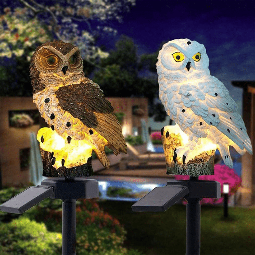 Solar Owl Garden Light