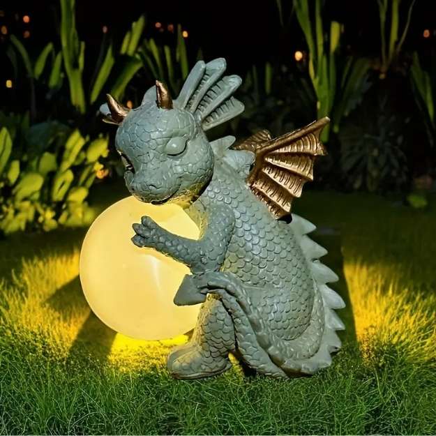 Solar-Powered Dinosaur Garden Light