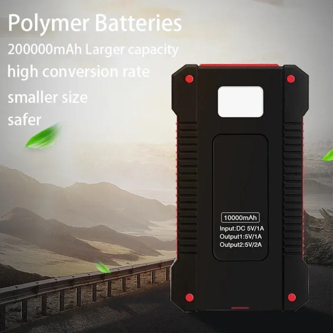 SolMate – 20,000mAh Solar Power Bank with Dual USB & LED Light