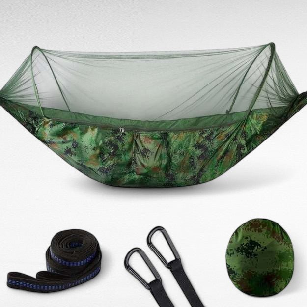 Outdoor Hammock with Bug Net – Ultra-Light Nylon & Quick Setup