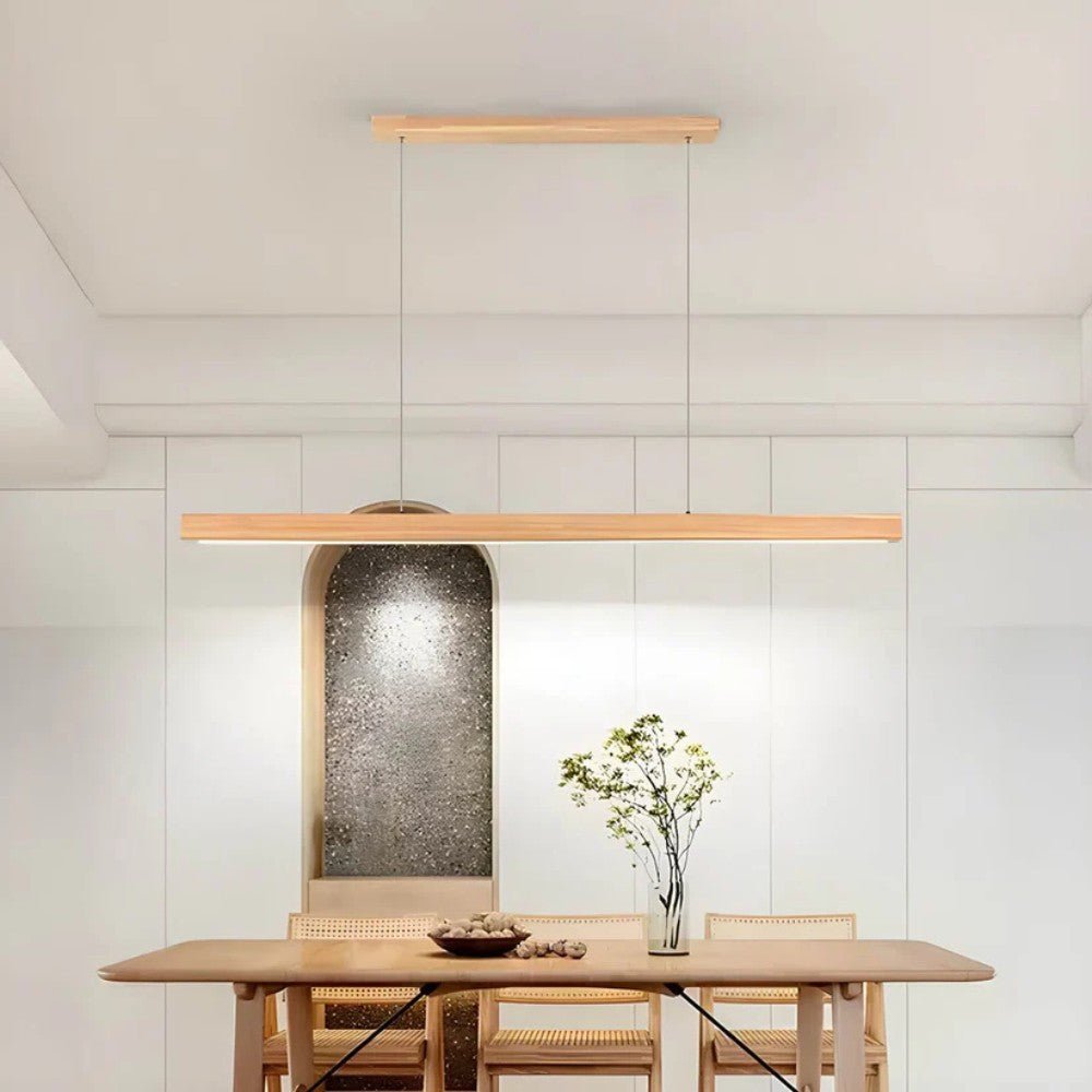 Wooden Linear Pendant Light for Kitchen