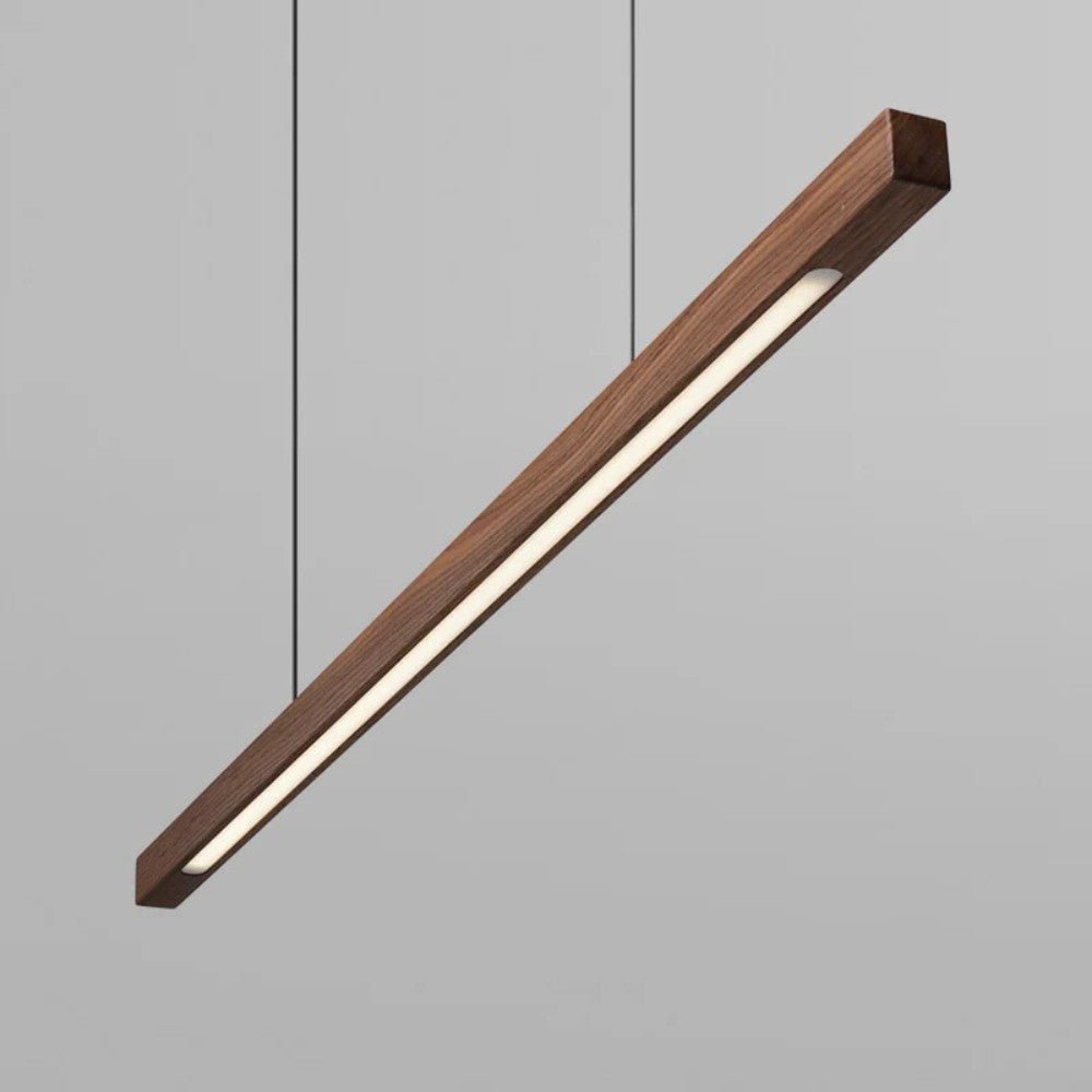Wooden Linear Pendant Light for Kitchen