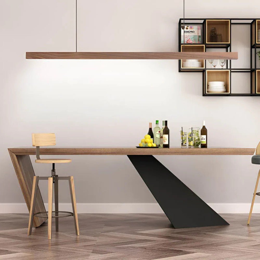 Wooden Linear Pendant Light for Kitchen